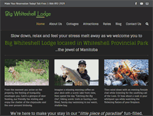 Tablet Screenshot of bigwhiteshelllodge.com